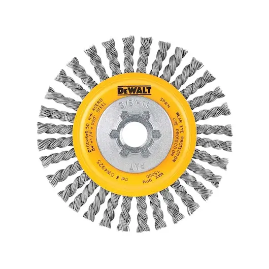 DEWALT 4-Inch HP Carbon Steel Stringer Wire Wheel (.020″ Crimped, Bulk Pack)