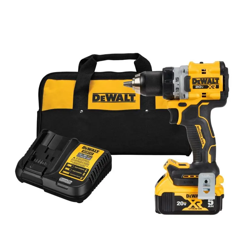 DeWalt DCD800P1 20V MAX XR Brushless Drill/Driver Kit – 1/2″ Cordless with 4Ah Battery