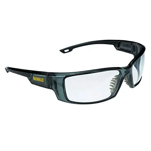 DeWALT DPG104-1D Excavator Safety Glasses – Black Frame with Clear Polycarbonate Lenses