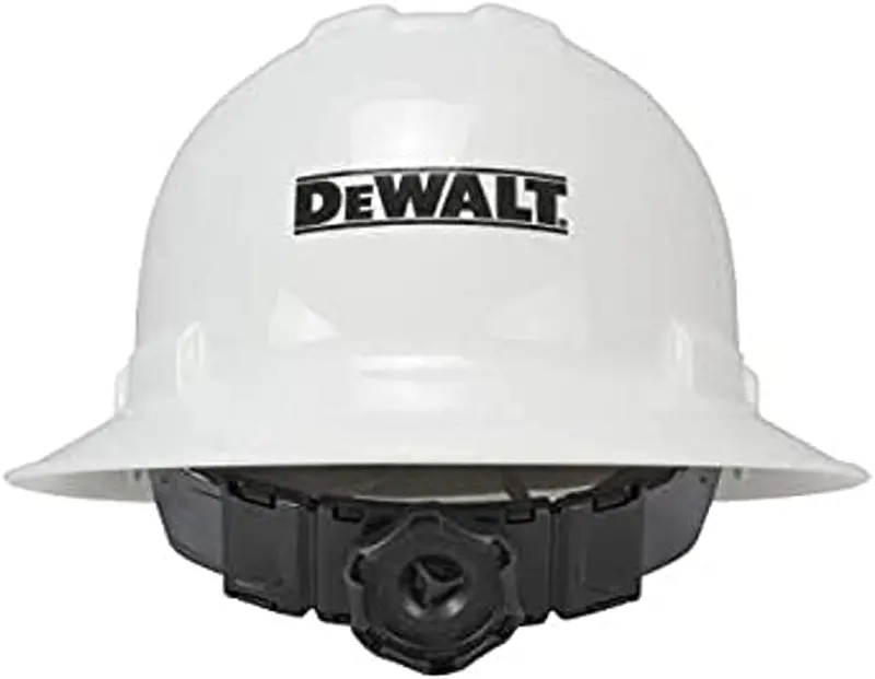 DeWALT DPG11FB-W White Full-Brim Hard Hat with 6-Point Ratchet Suspension