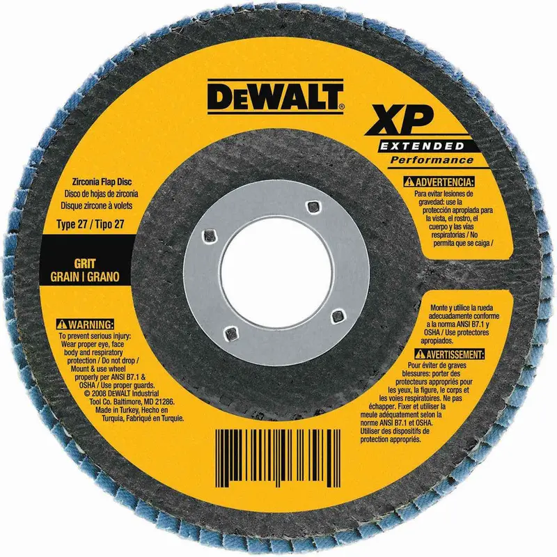 DEWALT DW8358 4-1/2-Inch Type 27 Flap Disc — 80-Grit, 7/8″ Center Hole