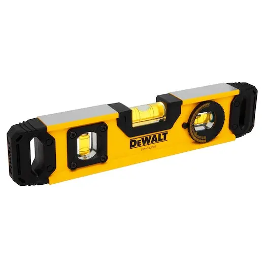 DeWalt DWHT43003 9-Inch Torpedo Level – Aluminum Body with Vial Accuracy