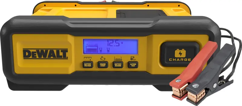 DEWALT DXAEC100 Professional Battery Charger – 30 Amp Charging, 3 Amp Maintenance Mode, 100 Amp Engine Start Assist