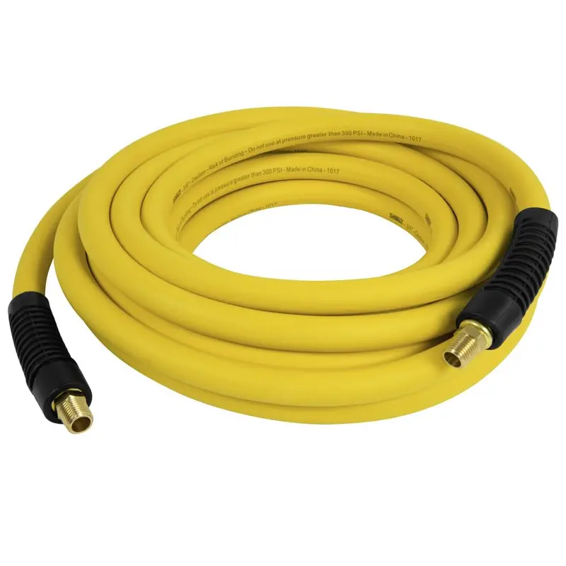 DEWALT DXCM012-0200 3/8″ x 25′ Premium Yellow Rubber Air Hose for Compressors and Tools