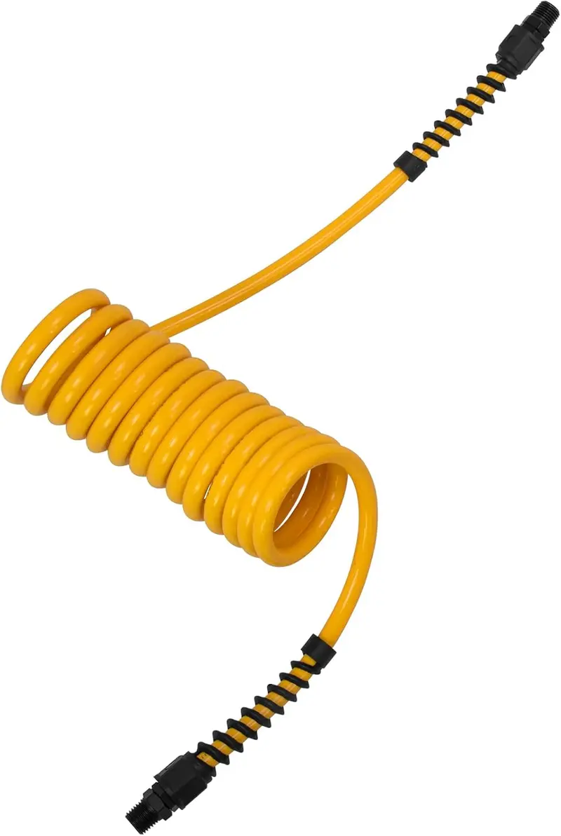 DeWALT DXCM012-0228 1/4″ MNPT Polyurethane Recoil Air Hose – 10 Feet