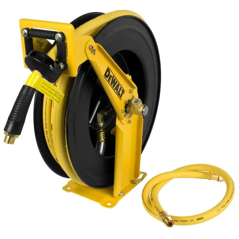 DeWALT DXCM024-0344 Auto-Retracting Air Hose Reel – 1/2-Inch x 50-Foot Double Arm