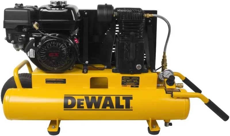 DeWALT DXCMTB5590856 5.5 HP Oil-Lubricated Wheelbarrow Air Compressor – 8-Gallon Tank