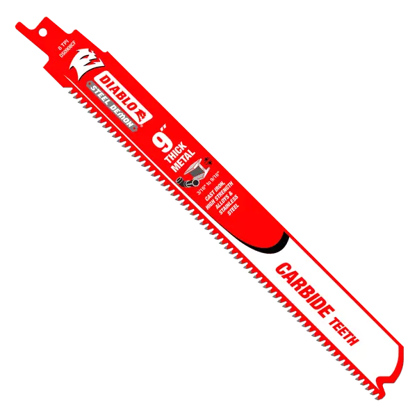 Diablo DS0908CF3 9″ Steel Demon Carbide Blade — 8 TPI for Thick Metal, 3-Pack