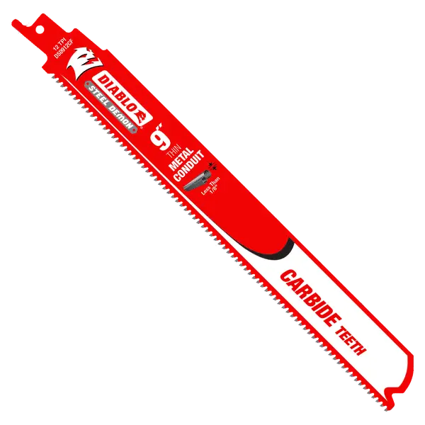 Diablo DS0912CF 9-Inch Steel Demon Carbide Recip Blade — 12 TPI for Medium Metal Cutting
