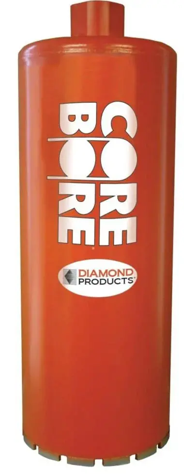 Diamond Products 00007 Wet Core Bore Bit — 4″ Heavy-Duty Orange Diamond Segment