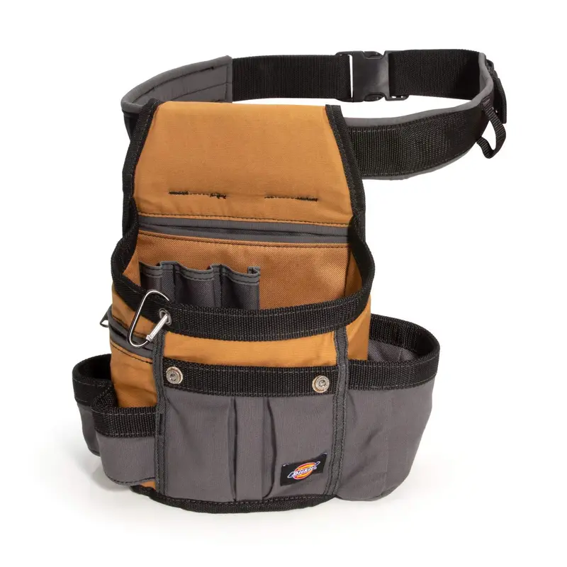 Dickies 57000 Padded 8-Pocket Utility Pouch – Adjustable 3″ Belt System, Reinforced Canvas