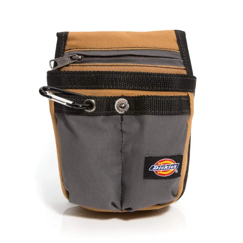 Dickies 57005 Zipper Pocket Canvas Tool Pouch – 4-Cushioned Compartments for Belts