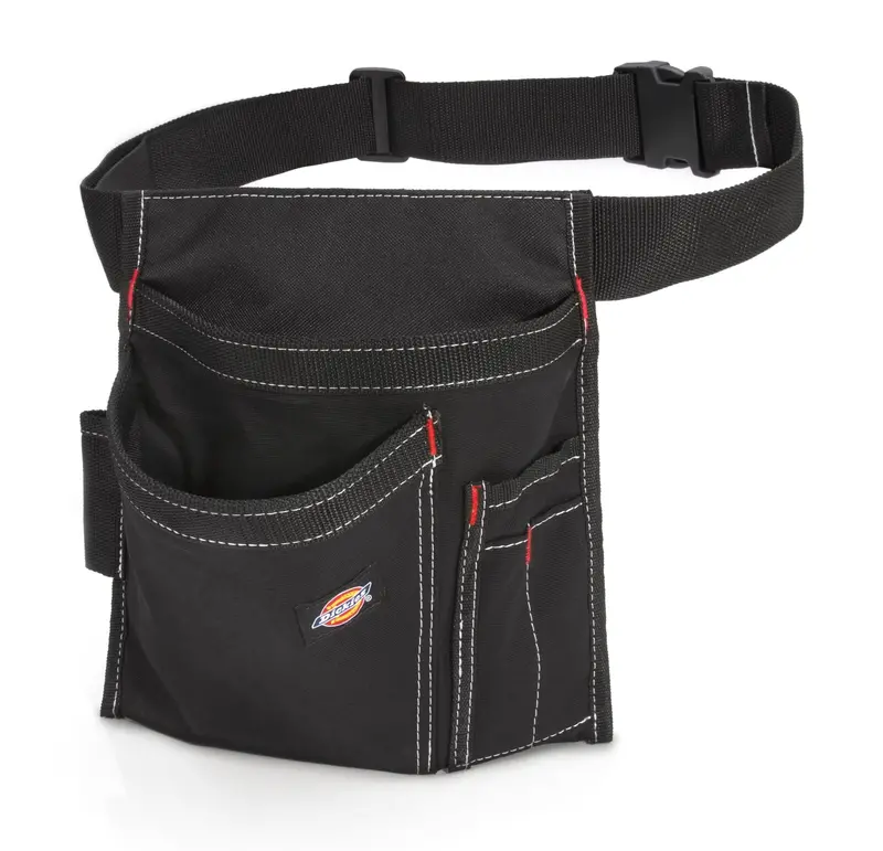 Dickies 57080 Single-Side 5-Pocket Tool Pouch – Adjustable Belt Apron for Painters & Tradespeople