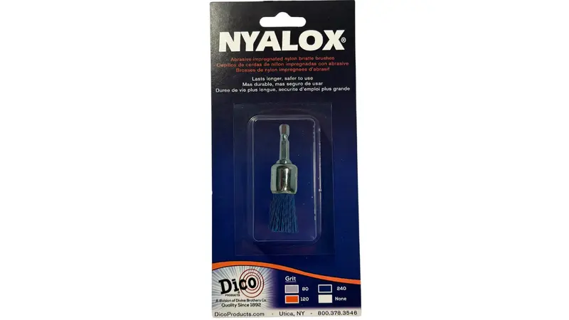 Dico 541-787 Nyalox 3/4″ Blue End Brush – 240 Grit for Detail Sanding