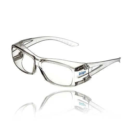 Dräger X-pect 2400 Safety Glasses – Anti-Fog, Anti-Scratch, Transparent Lenses