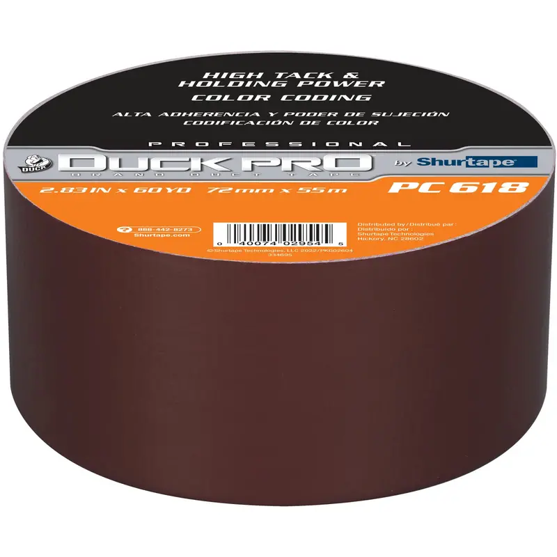 Duck Pro 105504 Industrial Cloth Duct Tape – Burgundy, 72mm × 60 Yards, 10 Mil Thickness