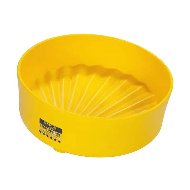 Eagle 1662 Yellow Drum Funnel with Brass Filter Screen – 18″ Diameter × 7″ Height