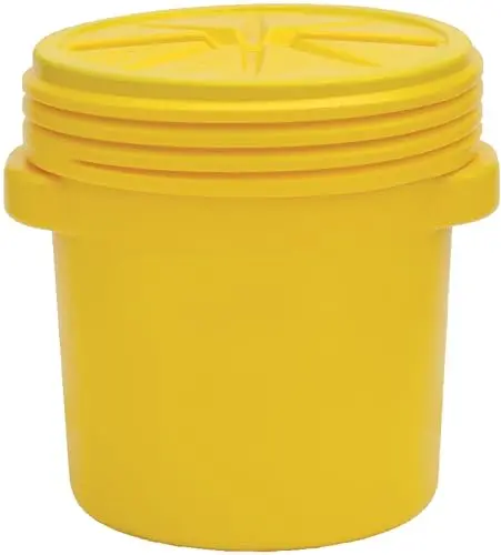 Eagle 20-Gallon HDPE Lab Pack Drum with Screw-On Lid – Durable Lightweight Design, Yellow, Made in USA