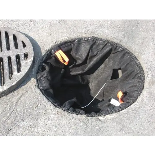 Eagle StormNest Catch Basin Insert – Round Sediment Trap, Adjustable 24-Inch to 26-Inch, Black