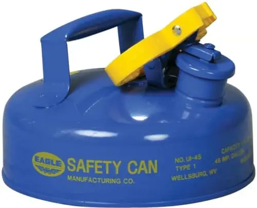 Eagle UI4SB 2-Quart Blue Type I Safety Gas Can for Kerosene – Flame Arrester, Self-Closing Lid, Made in USA
