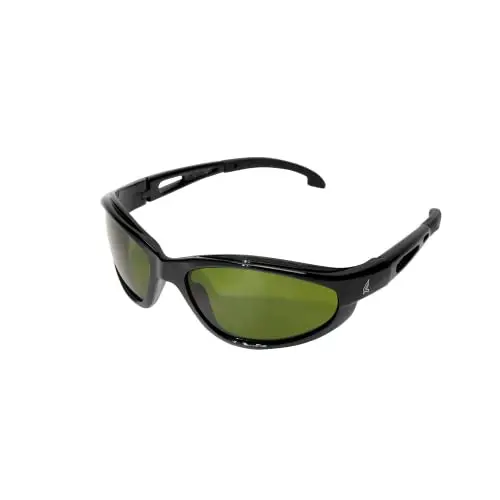 Edge Dakura SW11-IR3 Wrap-Around Safety Glasses – Black Frame, IR3 Light Welding Lens, UV400 & Military-Grade Certified
