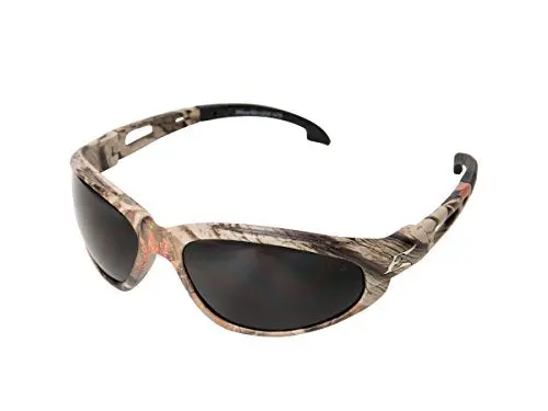 Edge Dakura SW116CF Wrap-Around Safety Glasses – Forest Camo Frame, Smoke Lens, UV400 Protection & ANSI/ISEA Compliance