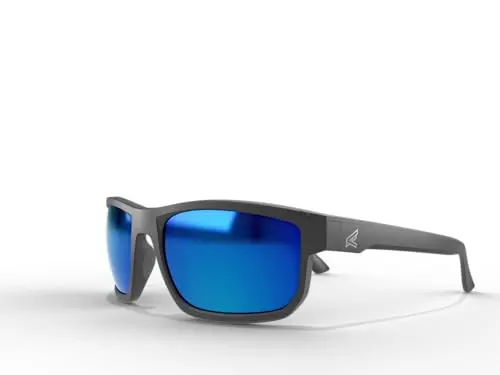 EDGE Defiance Z87 Polarized Safety Sunglasses – Matte Black Frame with Aqua Blue Mirror Lenses