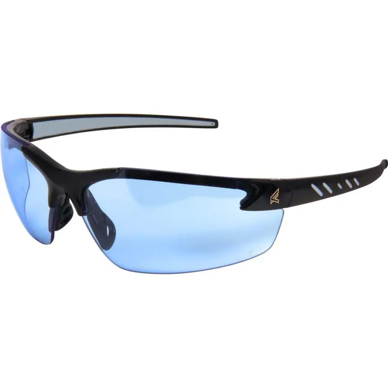 Edge DZ113VS-G2 Anti-Fog Wraparound Safety Glasses — Light Blue Lens, Black Frame, ANSI/ISEA & MCEPS Certified