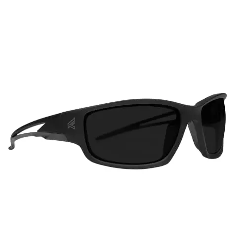 EDGE Kazbek Torque Polarized Safety Glasses – Anti-Fog Vapor Shield, ANSI/ISEA Certified, Matte Black Frame/Smoke Lens