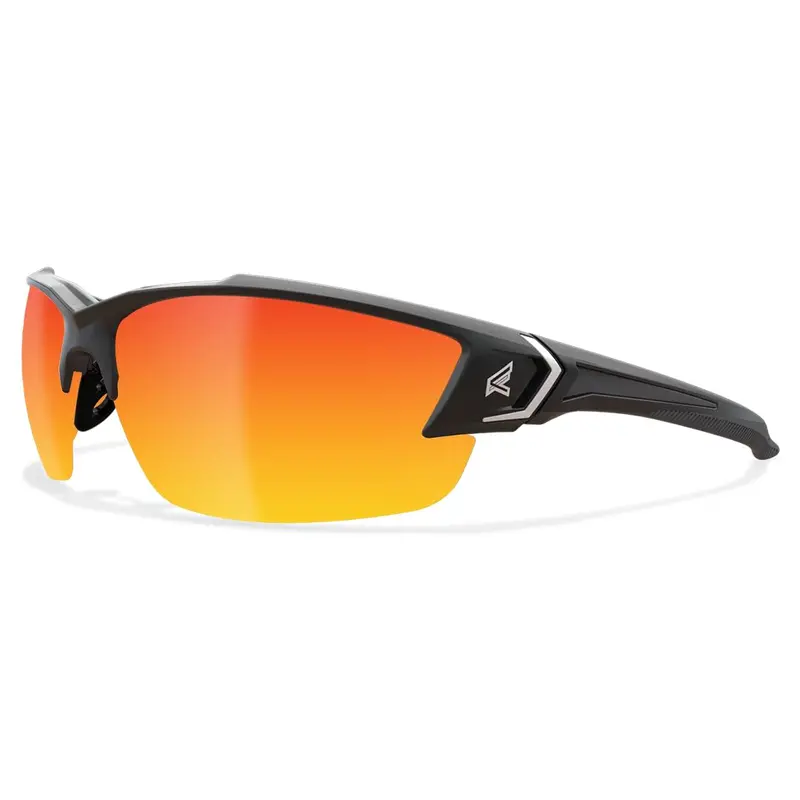 Edge SDKAP119-G2 Wraparound Safety Glasses — Aqua Precision Red Mirror Lens, UV400 & ANSI/ISEA Z87.1 Certified