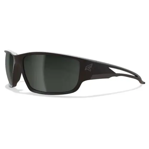 EDGE TSK21-G15-7 Kazbek Polarized Safety Glasses – Military-Grade Wrap Design, G-15 Silver Mirror Lens, UV400, ANSI/ISEA Compliant