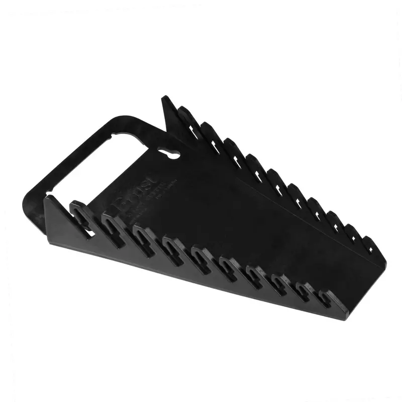 ERNST 10-Slot Gripper Wrench Organizer – Low-Profile Black Design