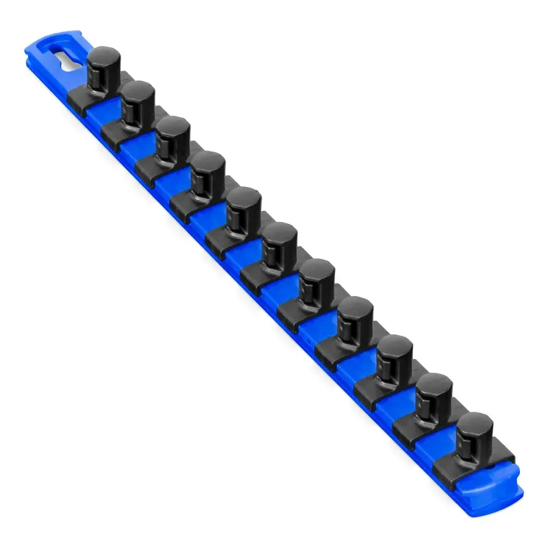 ERNST 13-Inch Blue Socket Organizer – 2-Rail System with 11.5-Inch 1/2-Inch Twist-Lock Clips (Model 8419-Blue)