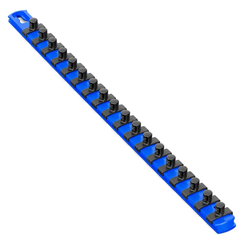 Ernst 18″ Socket Holder – 18 Twist-Lock Clips (3/8″ Size), Blue Model 8404