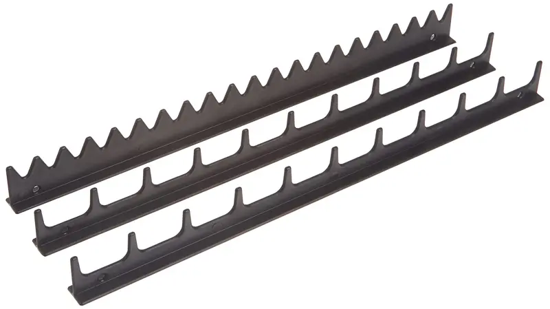 Ernst 20-Slot Screwdriver Rail Set – Black Magnetic-Free Organizer Tray