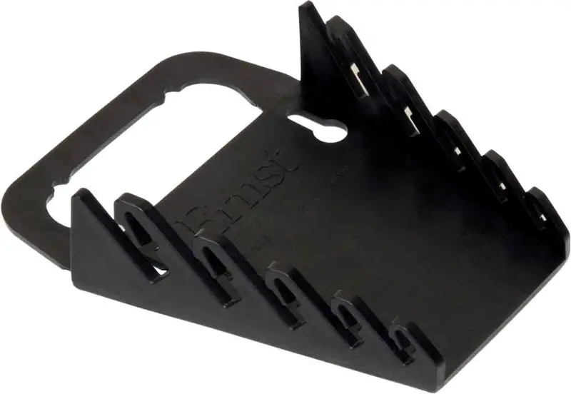 ERNST 5-Slot Mini Gripper Wrench Organizer – Space-Saving Black Design