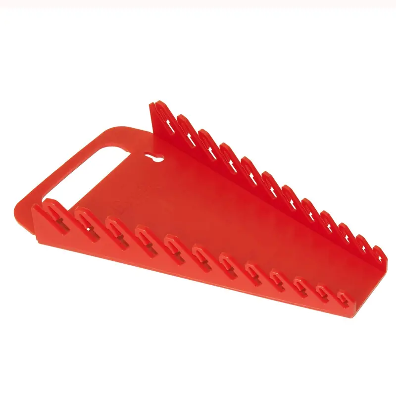 ERNST 5015 Ergonomic Gripper Wrench Holder – Compact 12-Wrench Organizer in Red