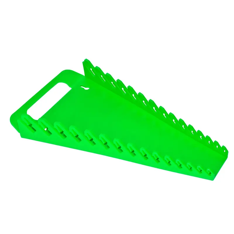 Ernst 5056 Green Gripper Wrench Organizer – 15-Tool High-Contrast Layout