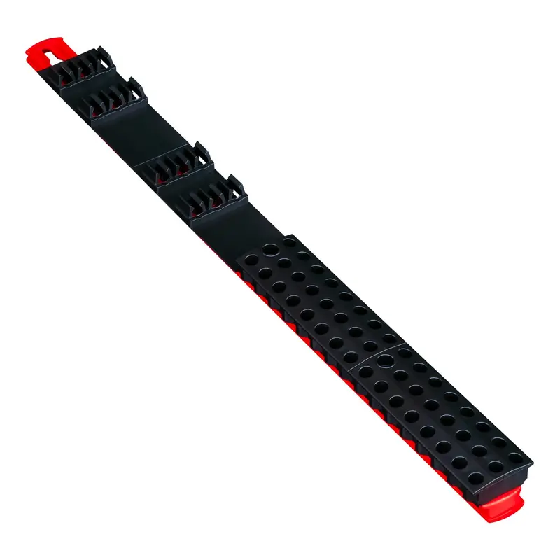 Ernst 60-Piece Magnetic Bit Bar – 1/4″ Hex Holder with Dual-Color Red/Black Finish