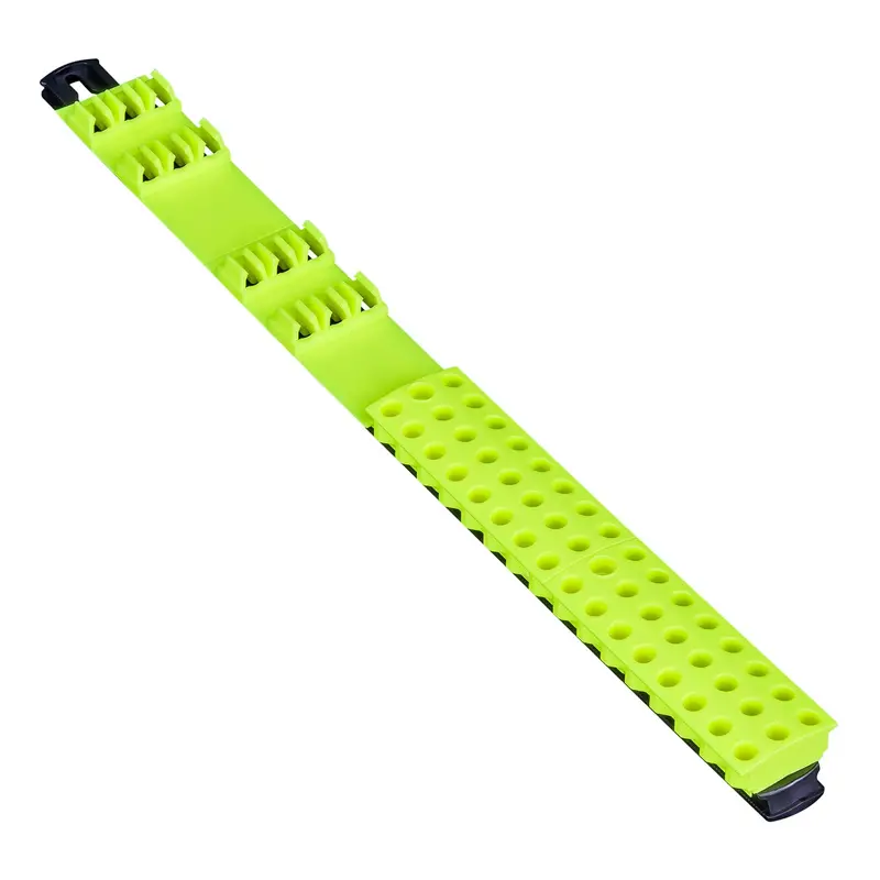 Ernst 60-Tool Magnetic Bit Bar – Professional 1/4″ Hex Bit Storage System with High-Visibility Black Base