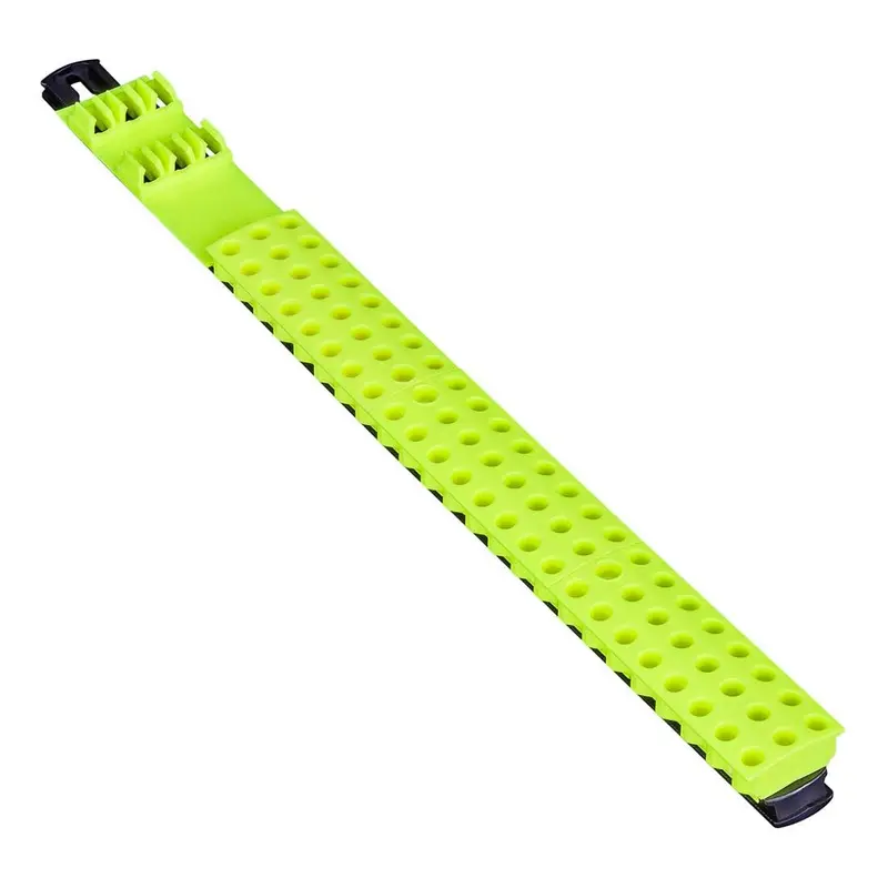 ERNST 78-Slot Magnetic Bit Bar – 1/4″ Hex Driver Bit Organizer with Hi-Viz Black Base