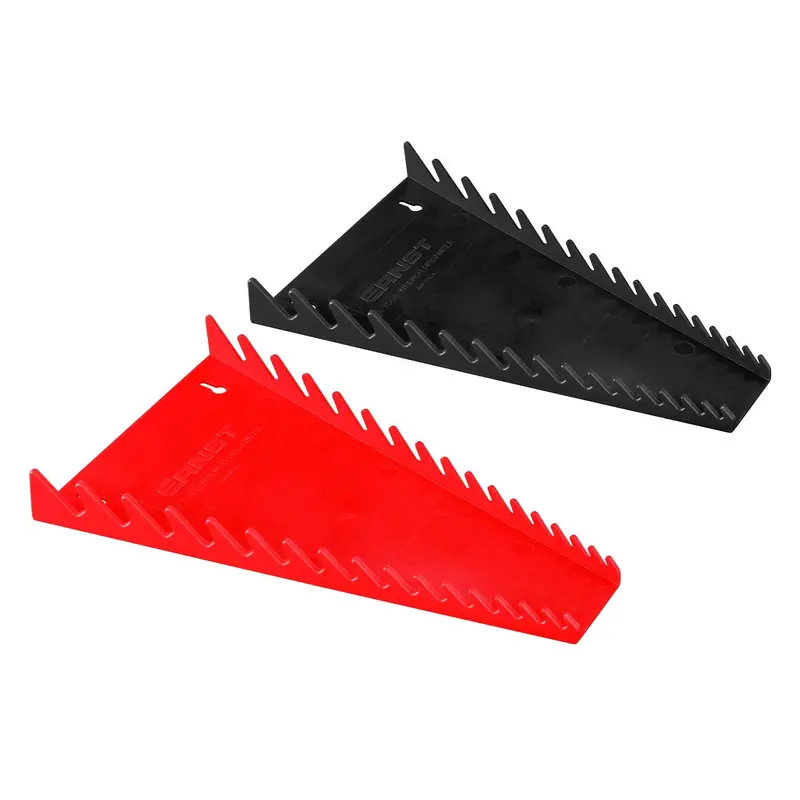ERNST 8530 Dual-Color 16-Tool Wrench Tray Set – Red and Black Combo