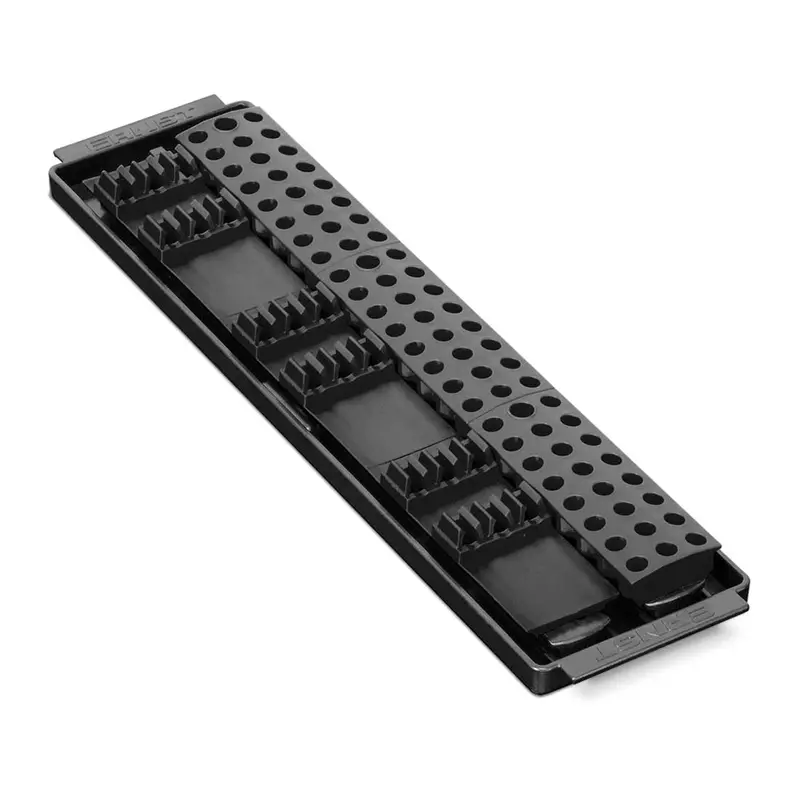 Ernst Bit Boss – Premium 1/4″ Hex Bit Organizer for Toolboxes, Holds Up to 90 Bits, Compact Black Design
