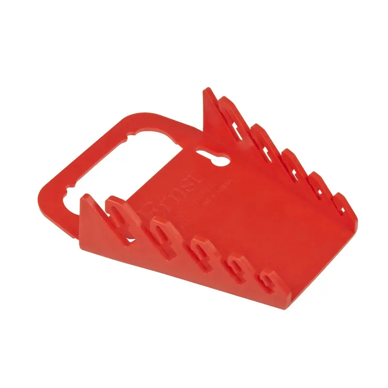 Ernst Gripper Wrench Organizer – 5-Slot Red Holder for Quick-Access Wrench Storage