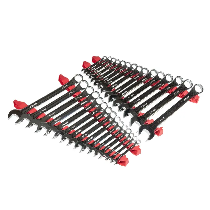 ERNST No-Slip Wrench Rail Set – Low-Profile 30-Tool Red Organization System