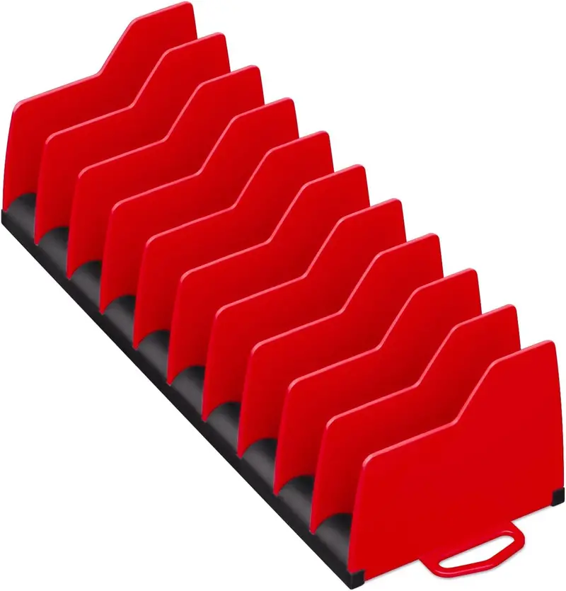 Ernst Plier Pro No-Slip Organizer – 10-Slot Adjustable Plier Holder with Rubberized Base, USA-Made