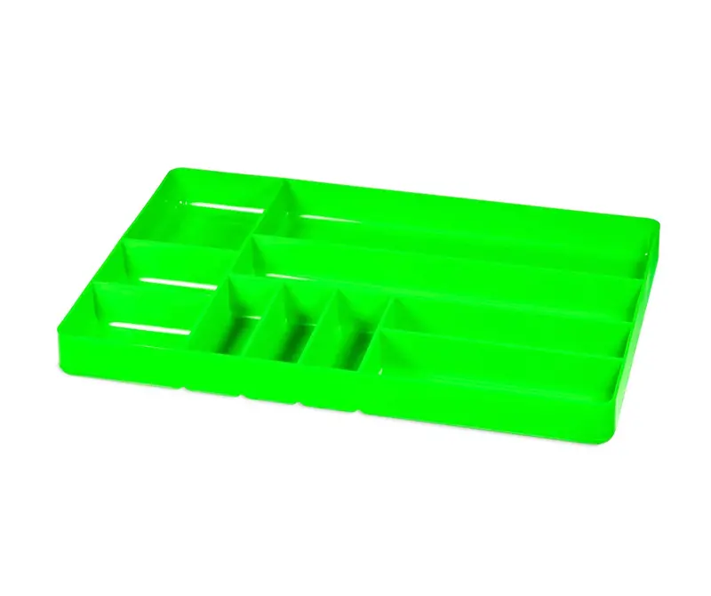 Ernst Tool Organizer Tray – 10-Compartment Green Garage Storage System – Heavy-Duty Industrial Workbench Tray – Made in USA