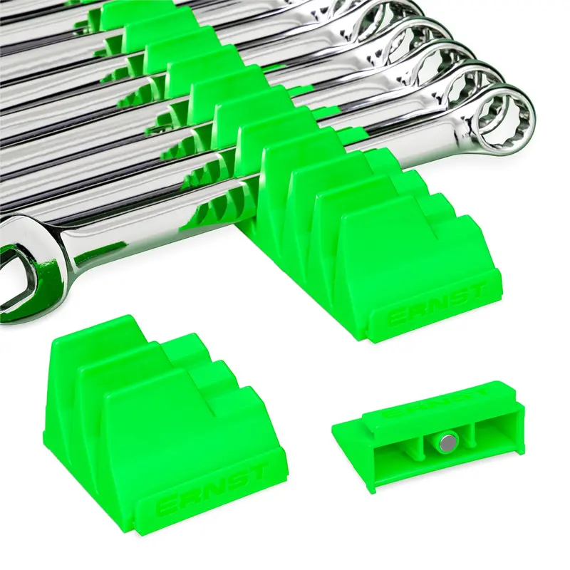 ERNST Wrench Pro Modular Organizer – 20-Tool Green Unit with Magnetic Base