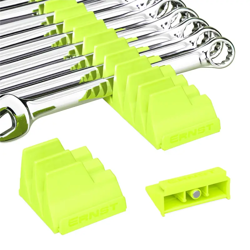 Ernst Wrench Pro Modular Organizer – 40-Tool Capacity with Strong Magnetic Base, Hi-Viz Design, USA-Made
