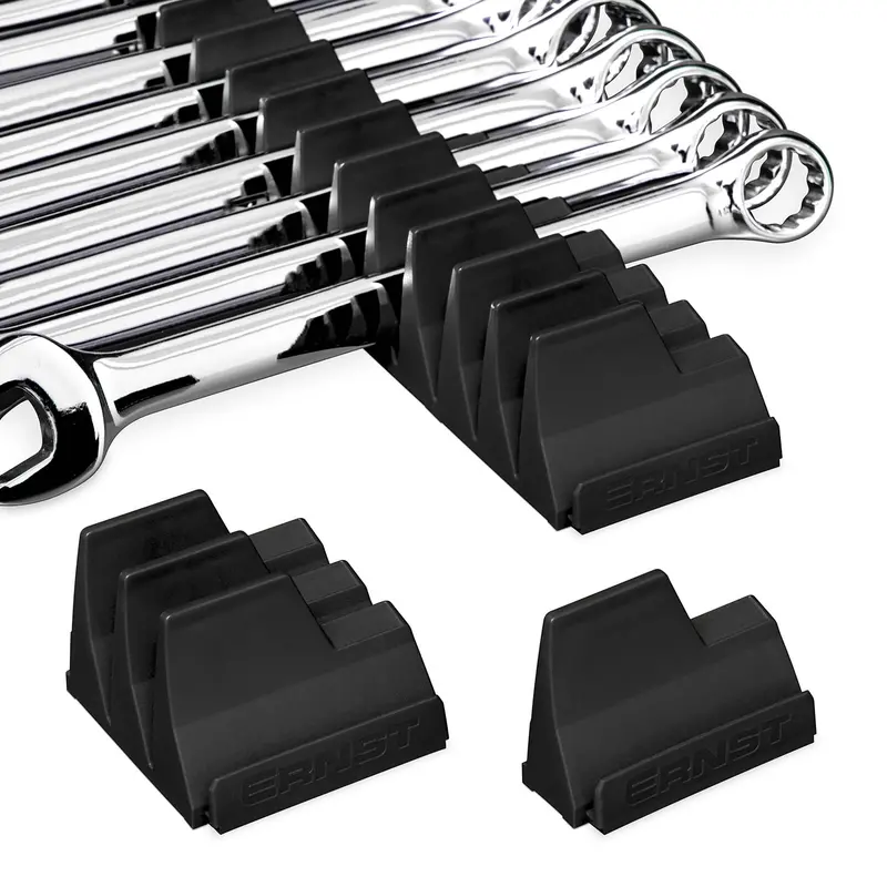 ERNST Wrench Pro Modular System – 20-Slot Anti-Slip Wrench Organizer, USA-Made